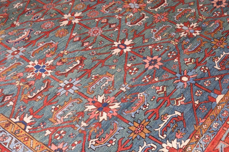 Antique Green Karajeh Rug 11'x15' gallery