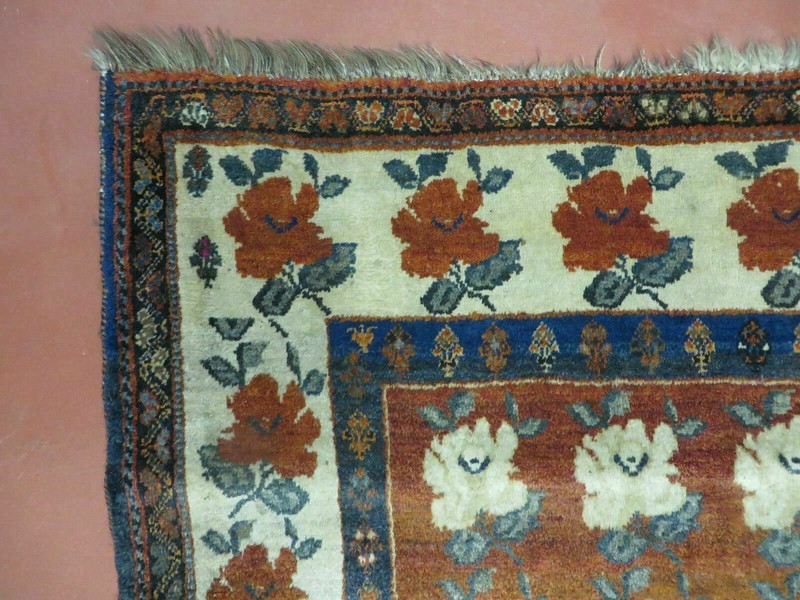 4' X 5' Semi Antique Handmade Fine Turkish Flowers Bouquet Wool Rug Nice gallery