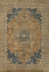 Traditional Wool Rust Muted Room Size Area Rug Vintage Hand-made Carpet 8×12