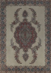 Vintage Floral Ivory Traditional Area Rug 9×13 ft Handmade Wool for Living Room