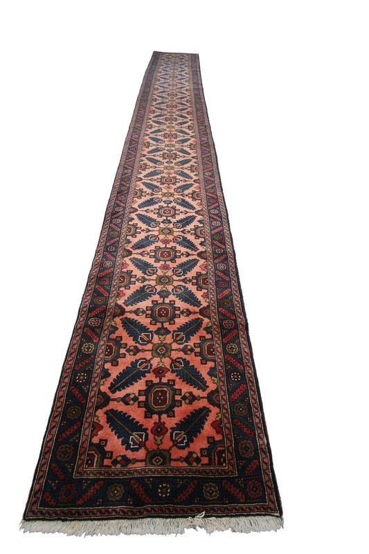 3x19 Incredible Vintage Traditional Handmade Runner Rug High KPSI Geometric gallery