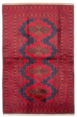 Vintage Hand-Knotted Carpet 4’2″ x 6’3″ Traditional Oriental Wool Area Rug