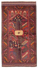 Vintage Hand-Knotted Area Rug 3’8″ x 6’7″ Traditional Oriental Wool Carpet