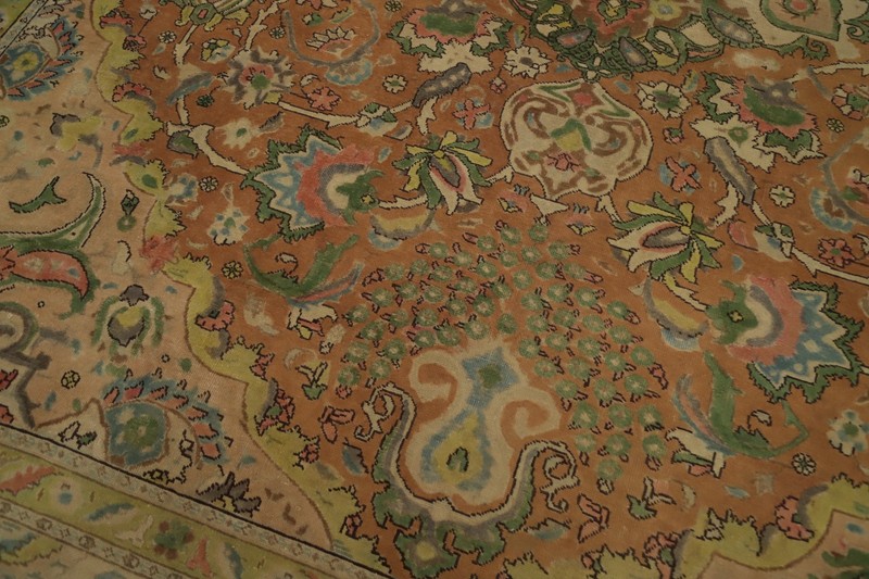 Rust Wool Living Room Area Rug 10x13 Vintage Handmade Traditional Medallion Rug gallery