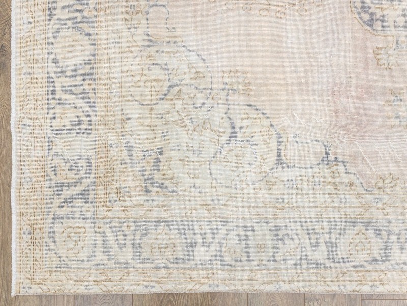 Muted Oushak Turkish Antique Large Area Rug 7.2x10.11 ft Distressed Vintage Rug gallery