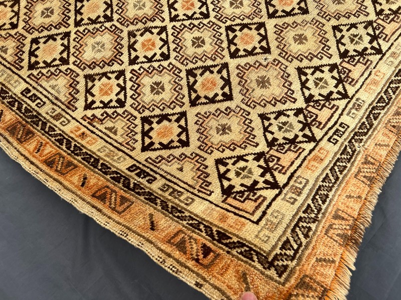 Vintage Gorgeous Natural Vegetable Dye Nomadic Kowdani Maldari Tribal Nomad Rug gallery