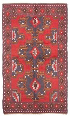 Traditional Vintage Hand-Knotted Area Rug 3’7″ x 6’0″ Oriental Wool Carpet