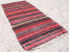 Turkish Kilim Rug 56”x133” Hand Woven Sivas Kilim 143x340cm Wool Picnic Rug