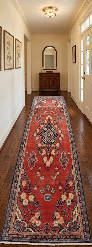 3'9 X 10'6 Vintage Oriental Runner Rug Tribal Floral Design Carpet 4X10 ft gallery