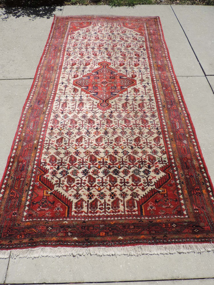 5x10ft. Vintage Hamedan Malayer Wool Runner
