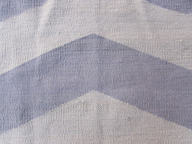 Kilim Vintage Traditional Hand Made Oriental Grey White Wool Kilim 170x132cm gallery