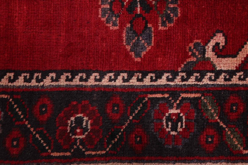 3'6" x 9'10" Vintage Hand-knotted Runner Rug Traditional Oriental Wool Carpet gallery