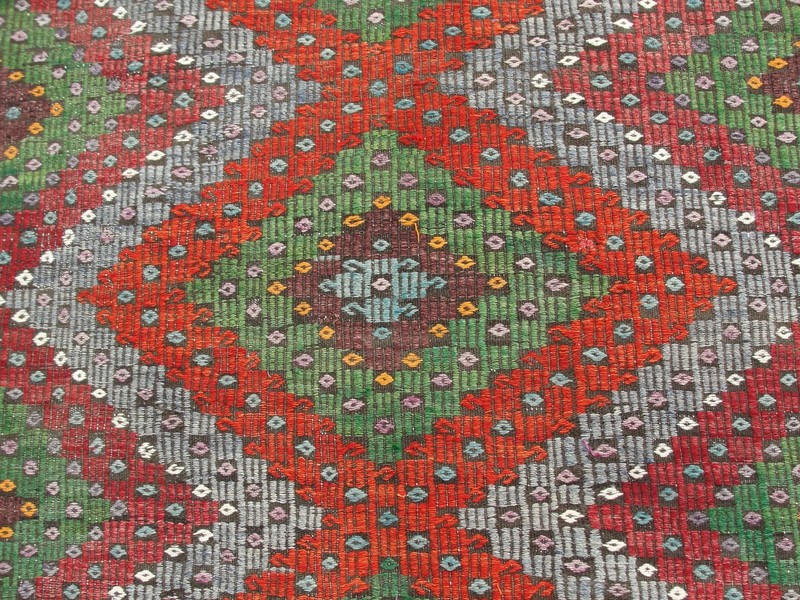 Vintage Handmade Carpet 67" x 100" Wool Kilim Area Rugs for living room gallery