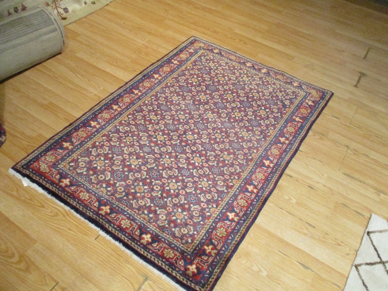 ESTATE 3x5 CIRCA 1960 TRIBAL MAHI VEGETABLE-DYE HANDMADE-KNOTTED WOOL RUG 583383 gallery