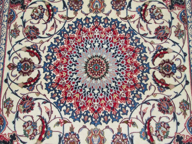 VERY FINE ISFAHA ORIENTAL RUG 550 KPSI + _WOOL & SILK_5.1 x 7.8_ MY COLLECTION! gallery