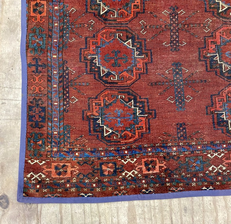 Antique Ersari Kizil Ayak Hand Knotted Juval Wool Rug gallery