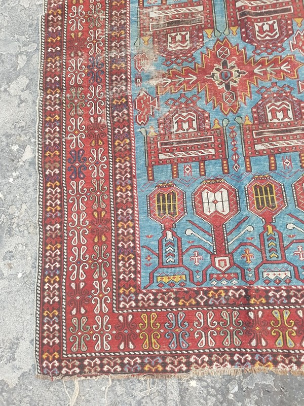 Vintage Hand Made Traditional Rug Oriental Wool Multicolor Carpet 177x128 cm gallery