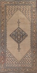 Pre-1900 Antique Vegetable Dye Bibikabad Oriental Area Rug Hand-knotted 10’x16′