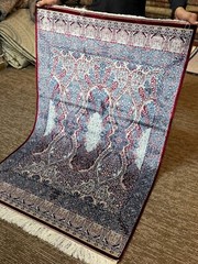 Silk Rug 3 x 5 Feet Vintage Floral Art Design Premium Quality 91 x 152 cm