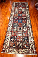 Exquisite 1960’s Authentic Vintage Mint Hand Made Knotted Runner 11′ x 3′ ft