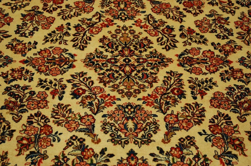 NATURAL WOOL Old Oriental Rugs,Hand Woven,knotted size Approximately 5'6" x 8'4" gallery
