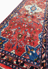 3’9″x12’9″ ANTIQUE HAND KNOTTED CAUCASIAN MALAYER TRIBAL WOOL RUG RUNNER