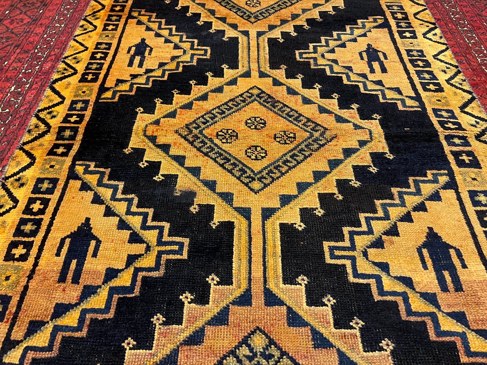 120 X 220 cm COLLECTORS' ITEM Antique Natural Vegetable D Kazak Caucasian Carpet gallery