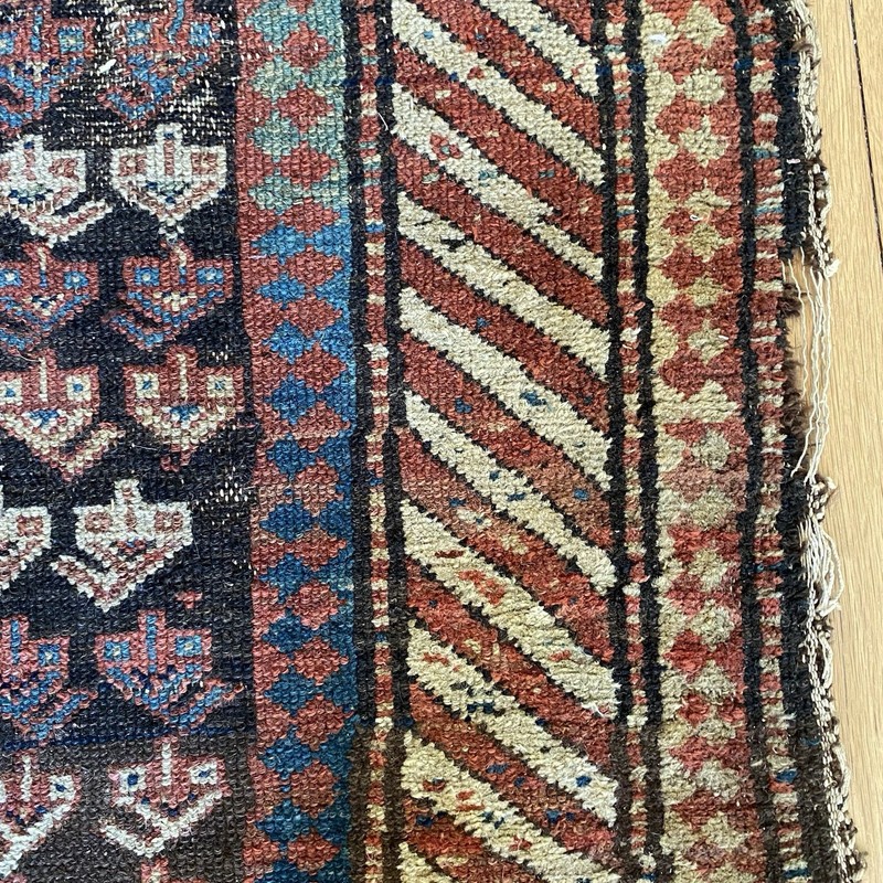 Vintage Rug 3’ 2 X 6’ 11 Brown Hand Knotted Worn Oriental Rug Runner gallery