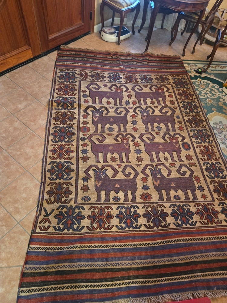 Pakistani Rug Afghan Chobi Soumak Wool Rug 9 Ft 5 In 5ft 10 In No Tarrif Kilim