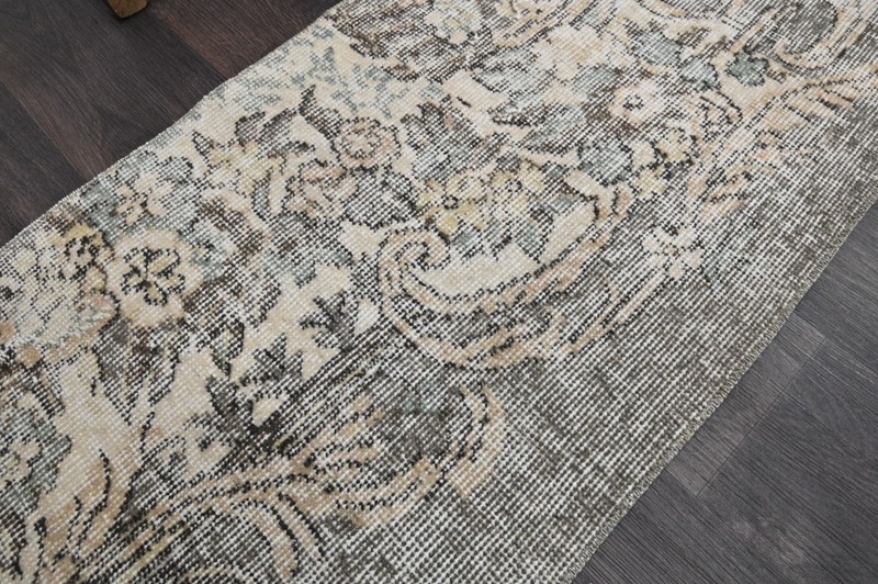 Oushak Turkish Doormat Rug 2x3 BROWN Anatolian Handmade Vintage Small Kilim Rug gallery