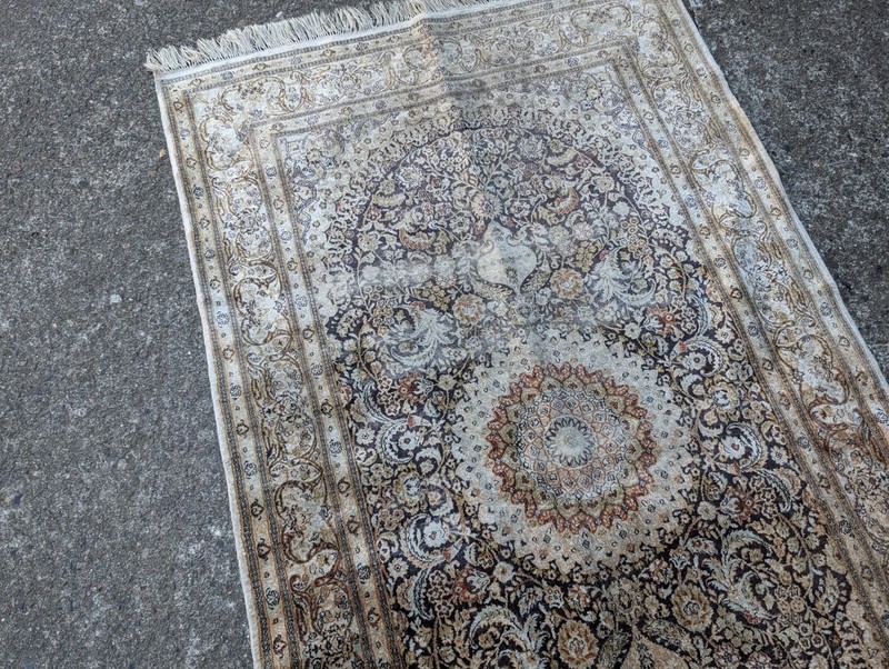 Oriental Carpet Antique Silk Bridge Vintage 157 X 92 K24 gallery