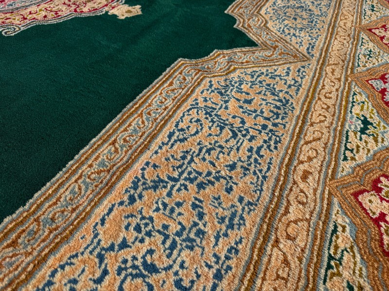 10x14 GREEN ANTIQUE RUG ORIENTAL HANDMADE VINTAGE hand-knotted fine emerald big gallery