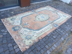 Turkish Vintage Rug, Handmade Wool Rug, Bohemian Large Rug, Home 5,7 x 10, ft