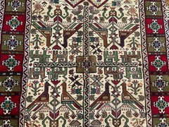 5 X 7 FT COLLECTORS’ ITEM Vintage Stunning Pictorial Shikargah Hunting Carpet