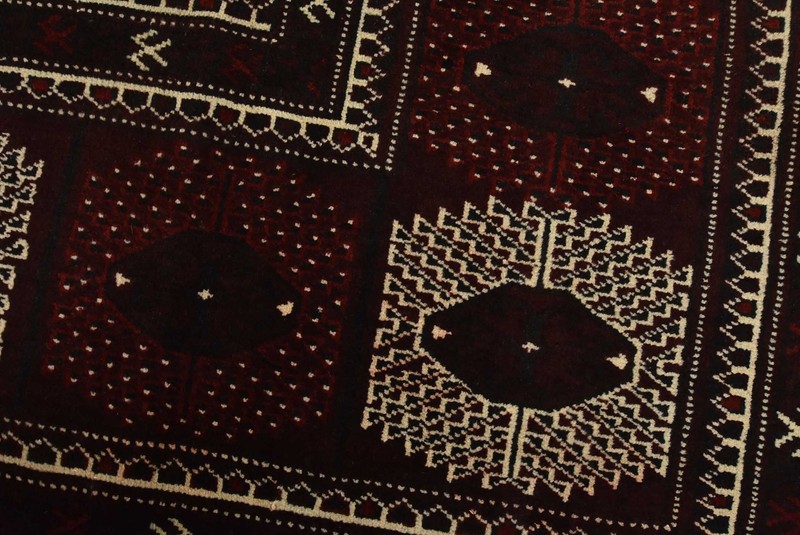 Turkmen Rug 7’7” x 12’7” Red Wool Vintage Tribal Hand-Knotted Oriental Carpet gallery