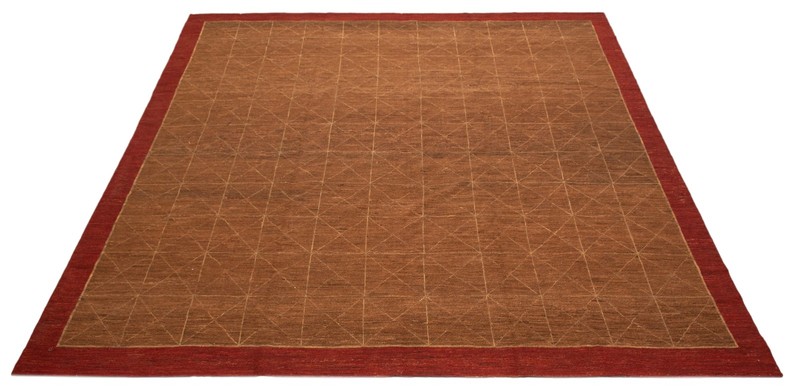 Vintage Hand Woven Area Rug 12'9" x 13'1" Traditional Wool Oriental Carpet gallery