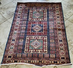 Antique Traditional Zanjan Tribal Caucasian Hand-Knotted Carpet Wool 5’8″ x 4′