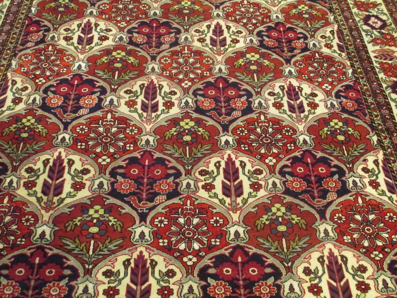 ESTATE 7x10 CIRCA 1960 FINE LOVELY MUSEUM HANDMADE-KNOTTED WOOL/SILK RUG 582124 gallery