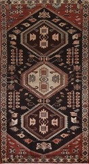 Vintage Geometric Traditional 5×10 ft Runner Rug Wool Hand-knotted Tribal Carpet