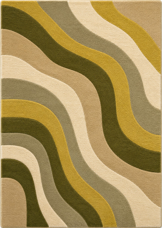 Green Abstract Contemporary Wool Area Rug Hand Tufted Modern Carpet Decor gallery