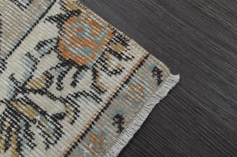 Vintage Turkish Runner Rug 2x10ft ORANGE Handmade Anatolian Oushak Hallway Wool gallery
