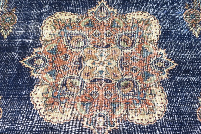 Turkish Rug, Antique Floor Carpet, Handmade Large Wool Classic Area Rug 84"x121" gallery