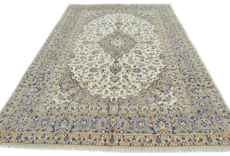 Vintage Cream Oriental Wool Rug 6'4X9'6 ft Traditional Floral Dining Room Carpet gallery