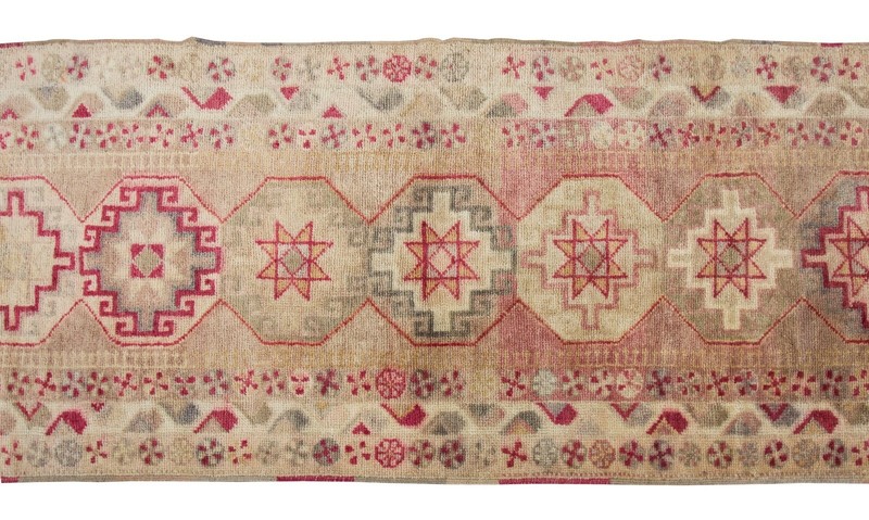 Runner Rug,Vintage Rug,Oushak Rug,Turkish Rug,Turkish Oushak,3 x 13'6 feet gallery