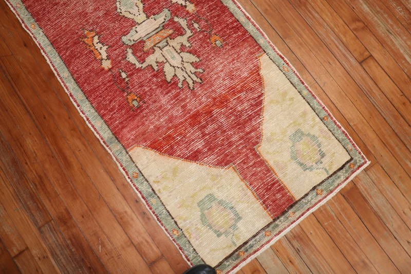 Vintage Turkish Oushak Ushak Rug Runner Size 2'3''x8'11'' gallery