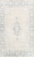 Vintage Hand-knotted Traditional Distressed Muted Area Rug Evenly Low Pile 10×13
