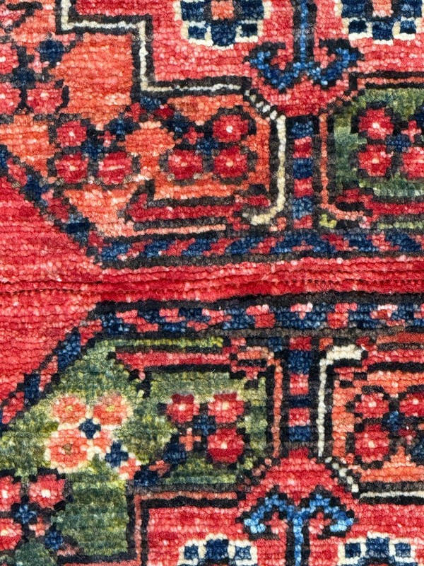 Handmade Wool Area Rug, 3x5 , Red Green Blue Rug, Oriental Rug gallery