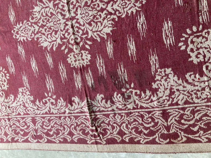 Vintage Traditional Handmade South Asian Floral motif Kilim Floor Rug 267x176 cm gallery