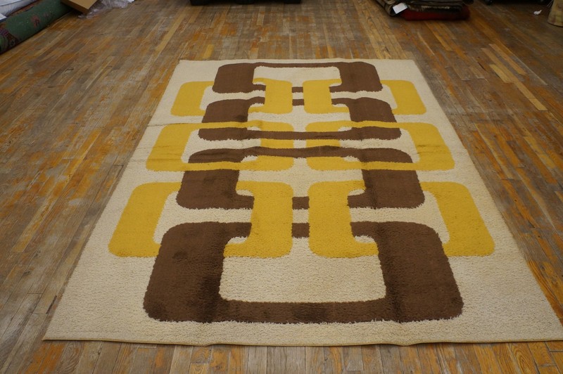 5'x7' Vintage Mid Century Modern Scandinavian / Danish Shag Pile Rya Panton gallery