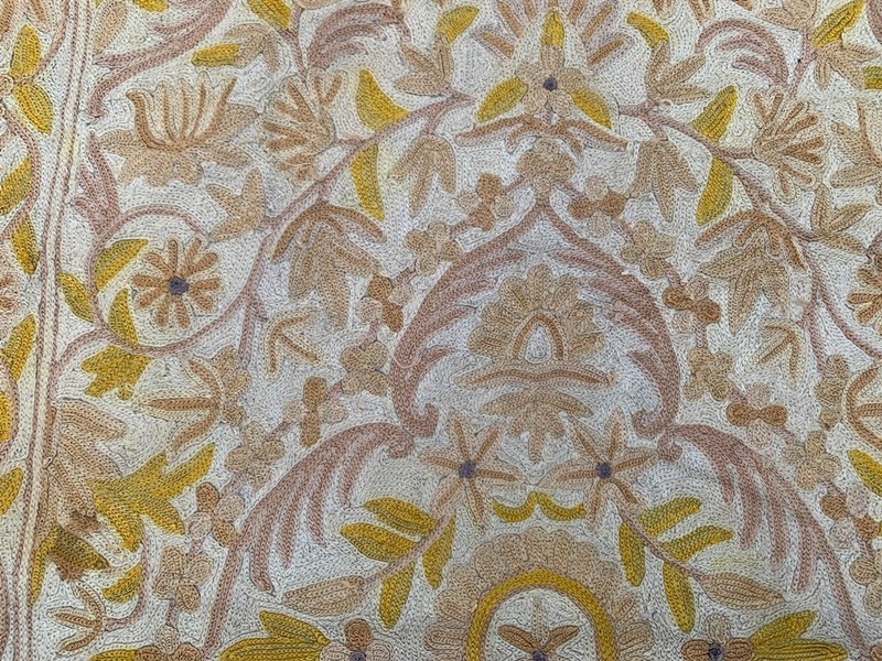 Vintage Aubusson Rug: Hand-woven Chain Stitch Carpet, Home Decor 2x4 ft gallery